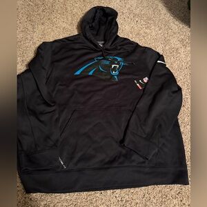 Black NFL Team Carolina Panthers Nike therma -fit hoodie